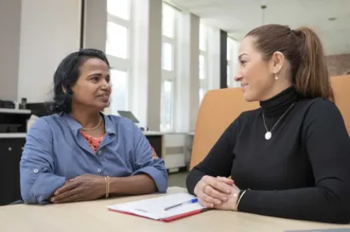 Buitengewoon collega gesprek