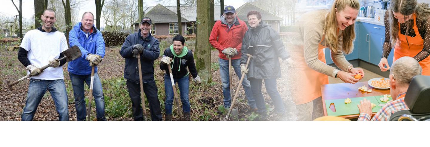 Twee foto impressies van medewerkersvrijwilligerswerk