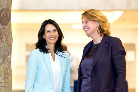 Simone Fredriksz (Albeda) en Wendy Aendekerk (Facilicom Group)